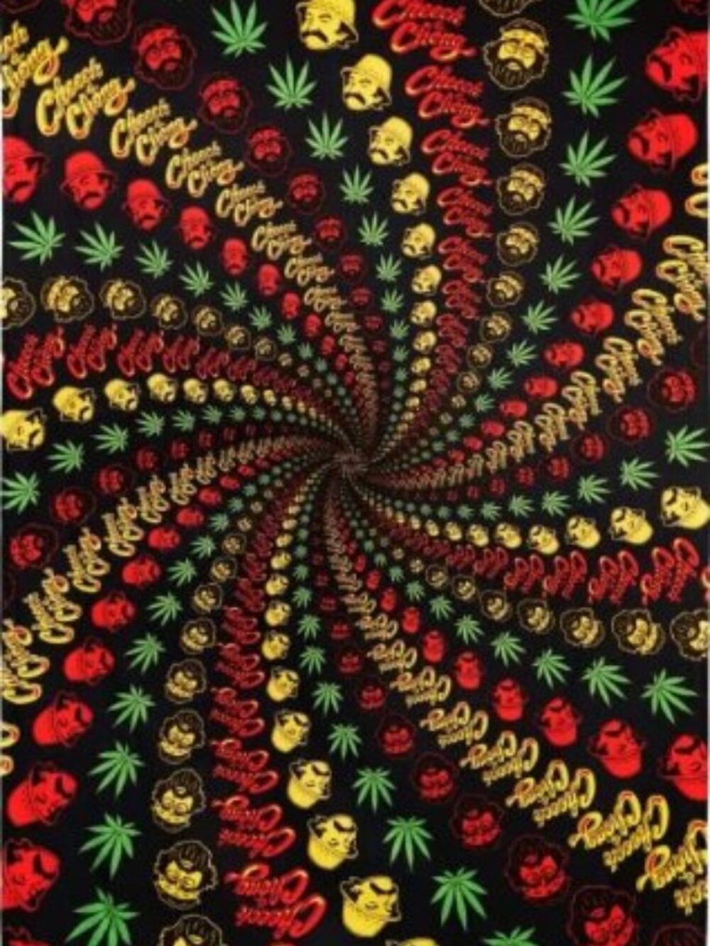 Cheech & Chong Rasta Spiral Tapestry ~ Officially Licensed ~ 60" x 90" ~ New!